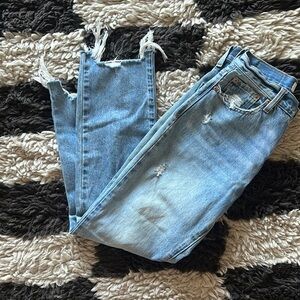 Pistola Light Blue High Rise Distressed Jeans